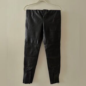 Zara Dark Leather Trousers